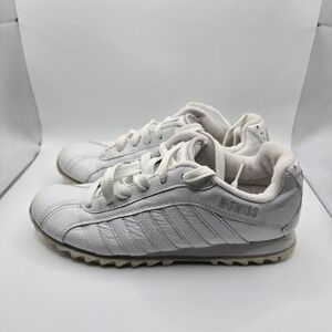 Women's Size 8 Kswiss Athletic Shoes White Lace Up Sneakers